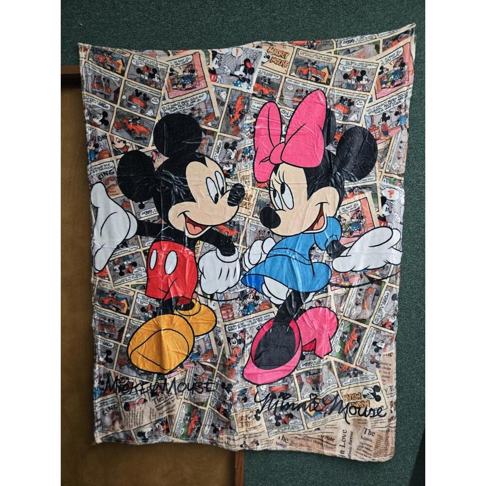 Comic Mickey Minnie Blanket Warm Plush Fleece Throw Blanket for Kids 40" x 50"